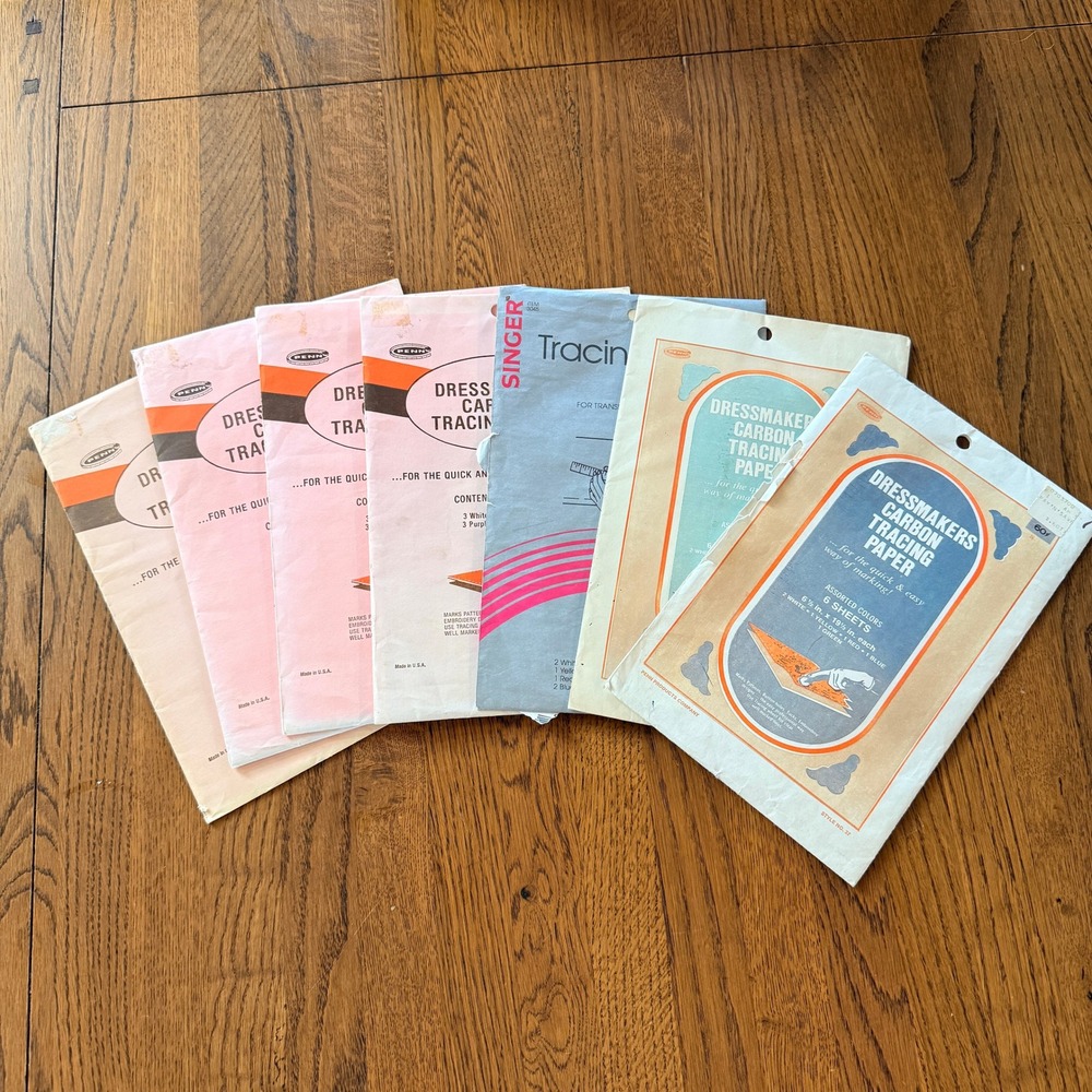 Vintage Penn Singer Dressmakers Carbon Tracing Paper Lot Assorted Colors